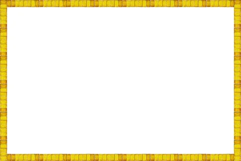 Square frame lined with yellow ceramic tiles is isolated on transparent bac.. Stock Photos