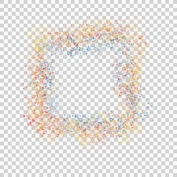 Square frame made of multicolored paint splashes Stock Illustration