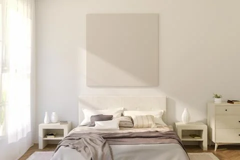 Square frame mockup. 3d render. Stock Illustration