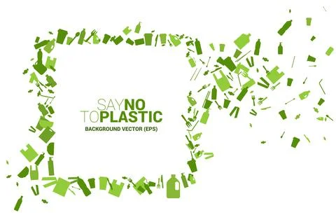 Square frame from plastic package and product icon. background for take care  Stock Illustration