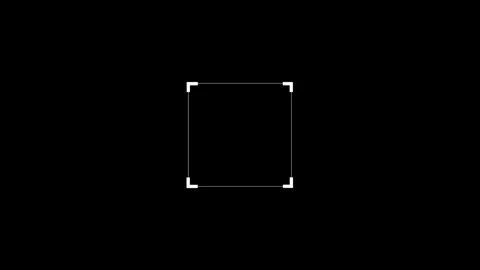 Square frame pop up isolated on black background Stock Footage 323163085