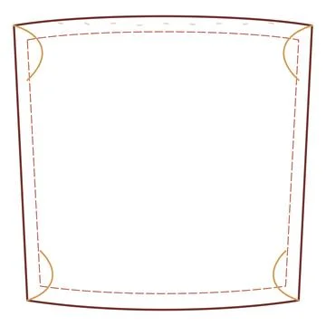 Square frame with rounded corners and dashed lines, elegant design for invi.. Ilustração Stock