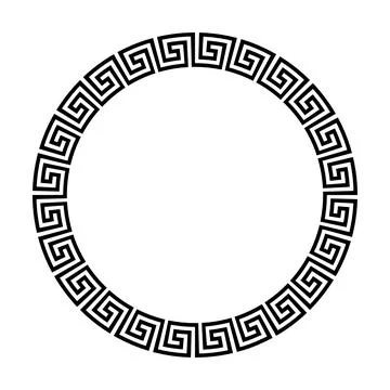 Square frame of simple greek pattern Stock Illustration