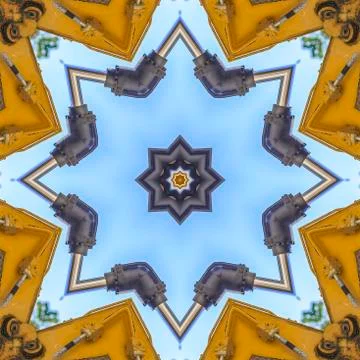 Square frame Star shape made from a tractor arm Stock Photos