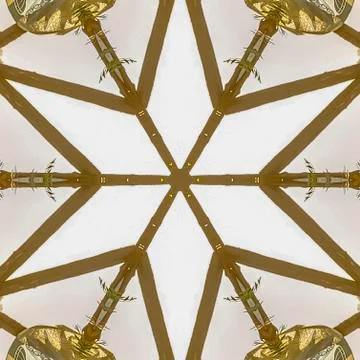 Square frame A star shape made from decorative Chuppah sunset 스톡 사진