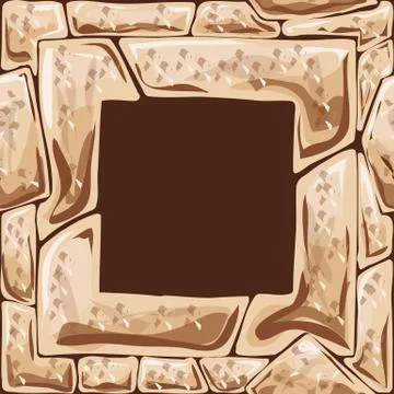 Square frame on stone seamless pattern Stock Illustration