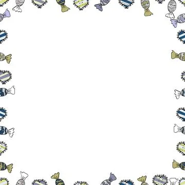 Square frames doodles. Vector illustration. Seamless pattern. Illustration in ne Stock Illustration