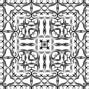 Square frames monochrome antistress pattern for banner or tatoo, effect pixel Illustrazione stock