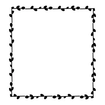 Square frames. Square frame made of willow twigs イラスト素材