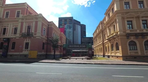 Square Freedom, Architecture, Museum, Library (Belo Horizonte, Brazil) Panorama 動画素材 122138484