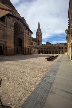 Square in front of a church Stock Photos