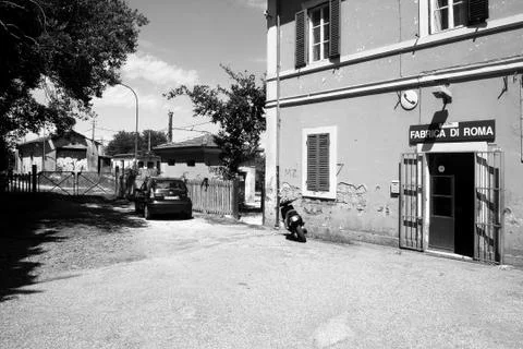 Square in front of the train station Foto stock