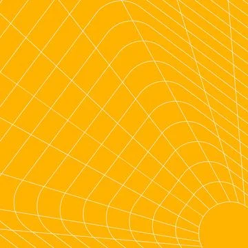 Square funnel perspective grid retro line yellow background vector illustration Illustrazione stock