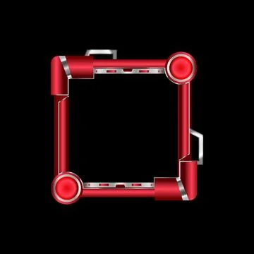 Square futuristic border frame avatar vector for game Stock Illustration