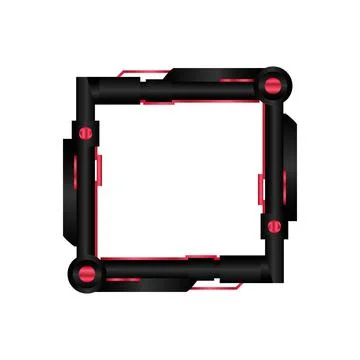 Square futuristic border frame avatar game vector Stock Illustration