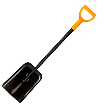 Square Garden Spade Quality 3d illustration mockup Stock Illustration