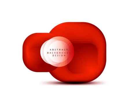 Square geometric banners with 3d smooth blend effect. Digital technology trendy Illustrazione stock