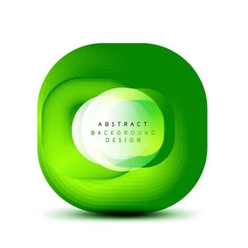 Square geometric banners with 3d smooth blend effect. Digital technology trendy 스톡 일러스트