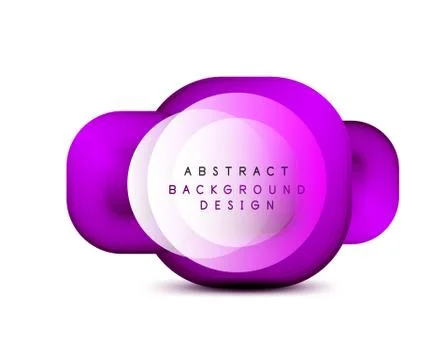 Square geometric banners with 3d smooth blend effect. Digital technology trendy Stock Illustration