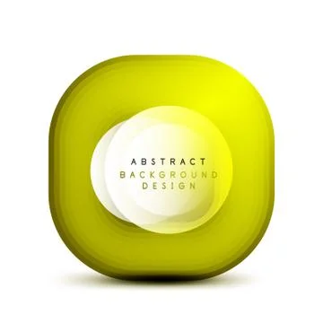 Square geometric banners with 3d smooth blend effect. Digital technology trendy 스톡 일러스트