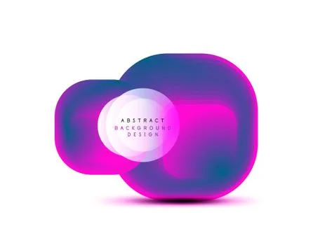Square geometric banners with 3d smooth blend effect. Digital technology trendy イラスト素材
