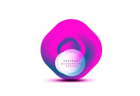 Square geometric banners with 3d smooth blend effect. Digital technology trendy イラスト素材