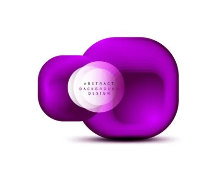 Square geometric banners with 3d smooth blend effect. Digital technology trendy Illustrazione stock