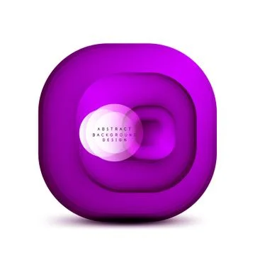 Square geometric banners with 3d smooth blend effect. Digital technology trendy 스톡 일러스트
