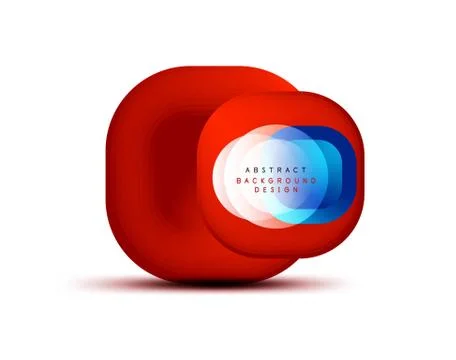 Square geometric banners with 3d smooth blend effect. Digital technology trendy 스톡 일러스트