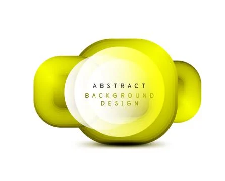 Square geometric banners with 3d smooth blend effect. Digital technology trendy Stock Illustration