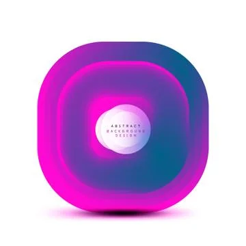 Square geometric banners with 3d smooth blend effect. Digital technology trendy イラスト素材