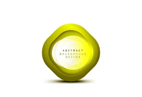 Square geometric banners with 3d smooth blend effect. Digital technology trendy 스톡 일러스트