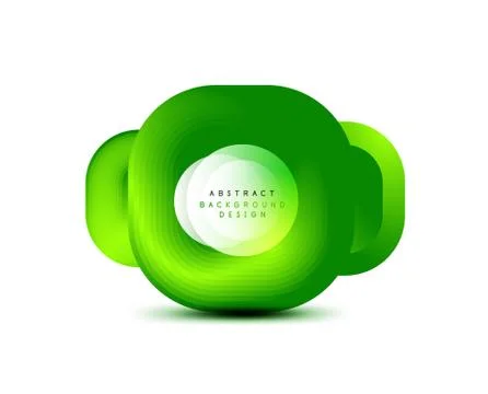 Square geometric banners with 3d smooth blend effect. Digital technology trendy Stock Illustration