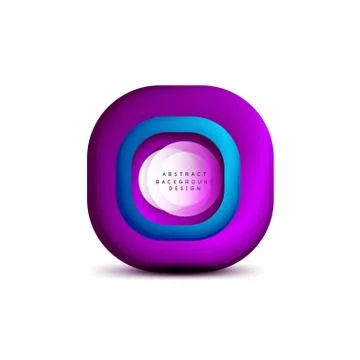 Square geometric banners with 3d smooth blend effect. Digital technology trendy イラスト素材