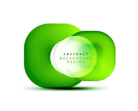 Square geometric banners with 3d smooth blend effect. Digital technology trendy Stock Illustration