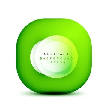 Square geometric banners with 3d smooth blend effect. Digital technology trendy Stock Illustration