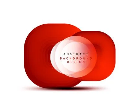 Square geometric banners with 3d smooth blend effect. Digital technology trendy Stock Illustration