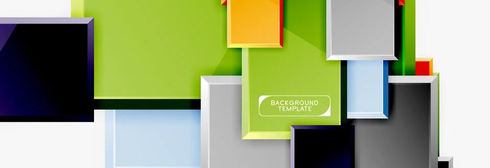 Square geometric composition Stock Illustration