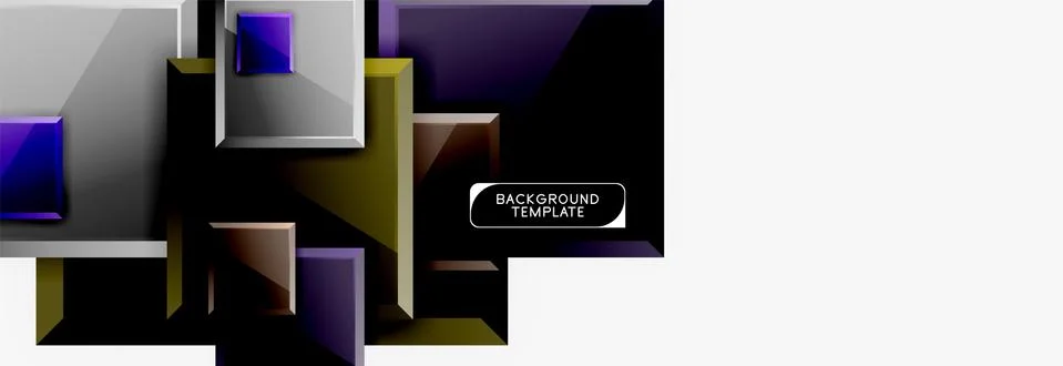 Square geometric composition Illustrazione stock
