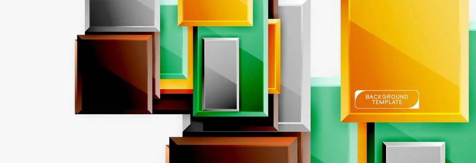 Square geometric composition Illustrazione stock