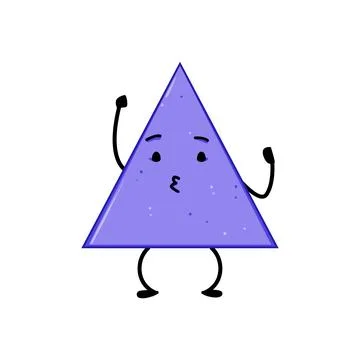 Square geometric shape character cartoon vector illustration イラスト素材