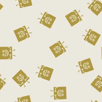 Square geometric shape character glyph seamless pattern 스톡 일러스트