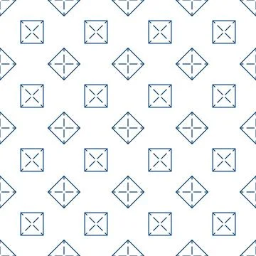 Square Geometric Shape linear seamless pattern - vector Geometry concept ba.. Stock Illustration