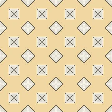 Square Geometric Shape vector modern seamless pattern. Geometry concept bac.. Stock Illustration