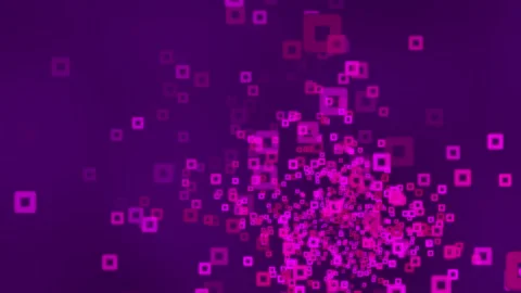 Square geometric shapes floating in space animation Stock Footage 221757396