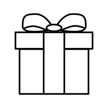 Square Gift box icon. Parcel with ribbon bow. simple flat illustration. Vecto 스톡 일러스트