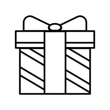 Square Gift box icon. Parcel with ribbon bow. simple flat illustration. Vecto 스톡 일러스트