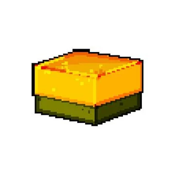 Square gift box pixel art vector illustration 库存插图