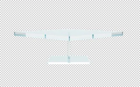 Square of glass table Illustrazione stock