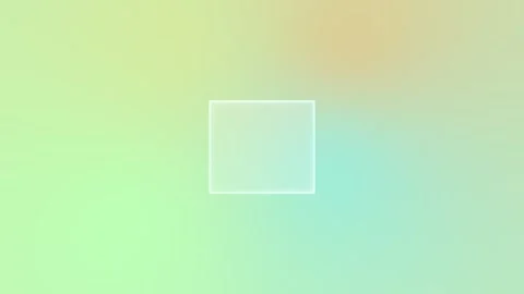 Square Glassmorphism button on a background with a soft green mint gradient Stock Footage 327320412